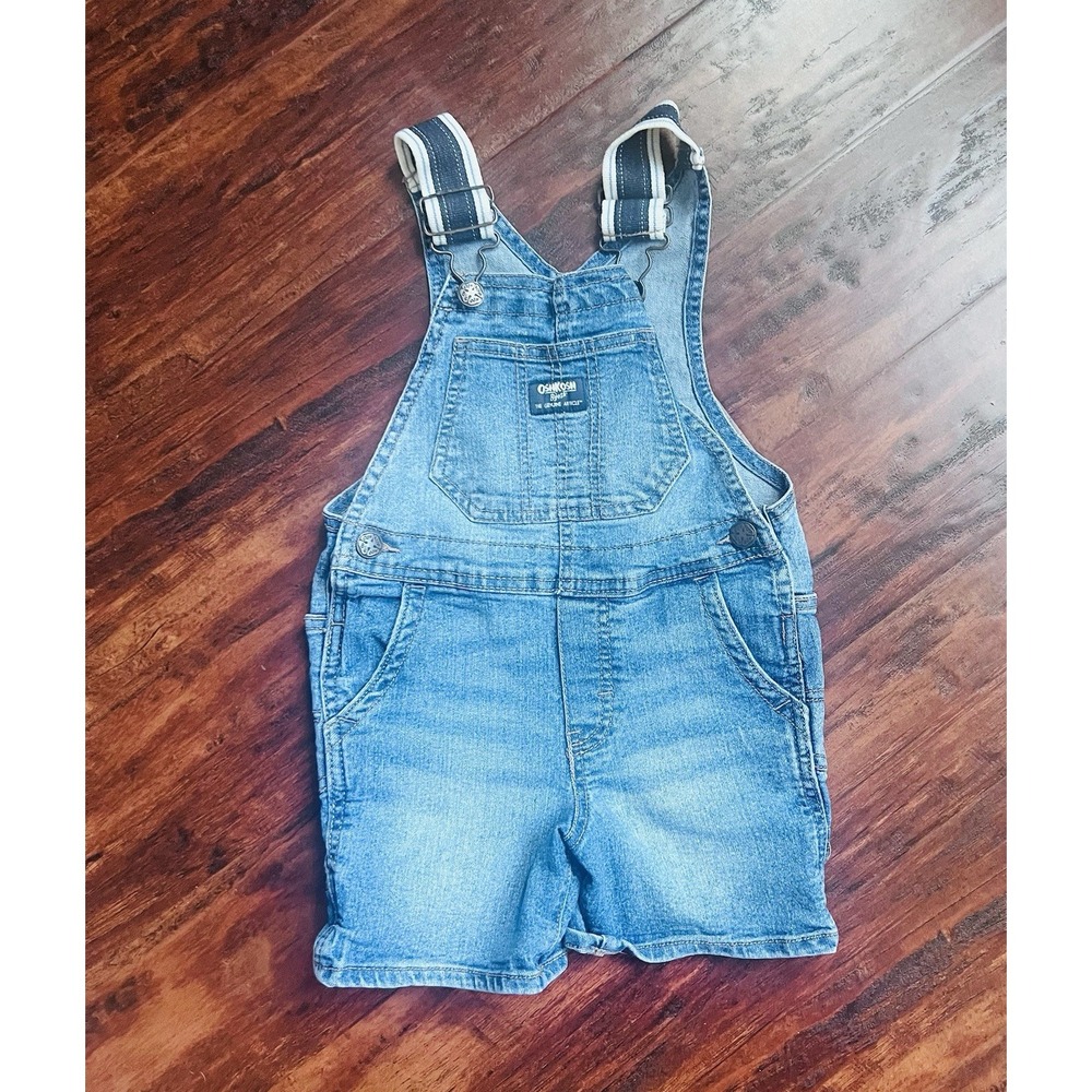 Osh Kosh B'Gosh Vintage Vestbak Overalls Shorts  Blue Denim Size 3T VTG